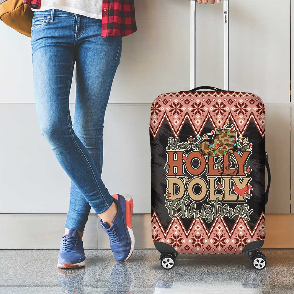 Howdy Christmas Luggage Cover Have a Holly Jolly Christmas - Wonder Print Shop