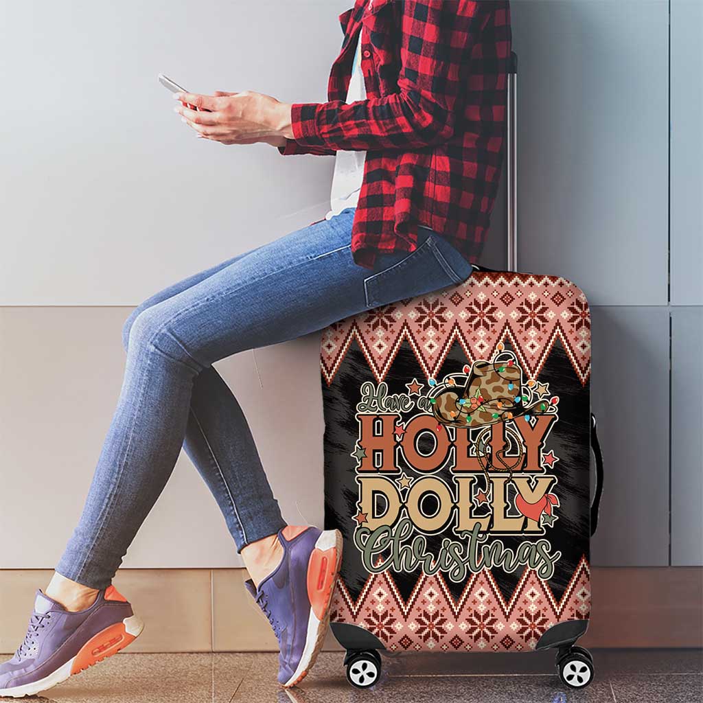 Howdy Christmas Luggage Cover Have a Holly Jolly Christmas - Wonder Print Shop
