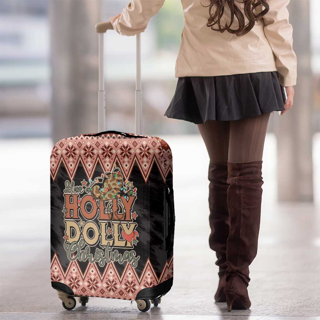 Howdy Christmas Luggage Cover Have a Holly Jolly Christmas - Wonder Print Shop