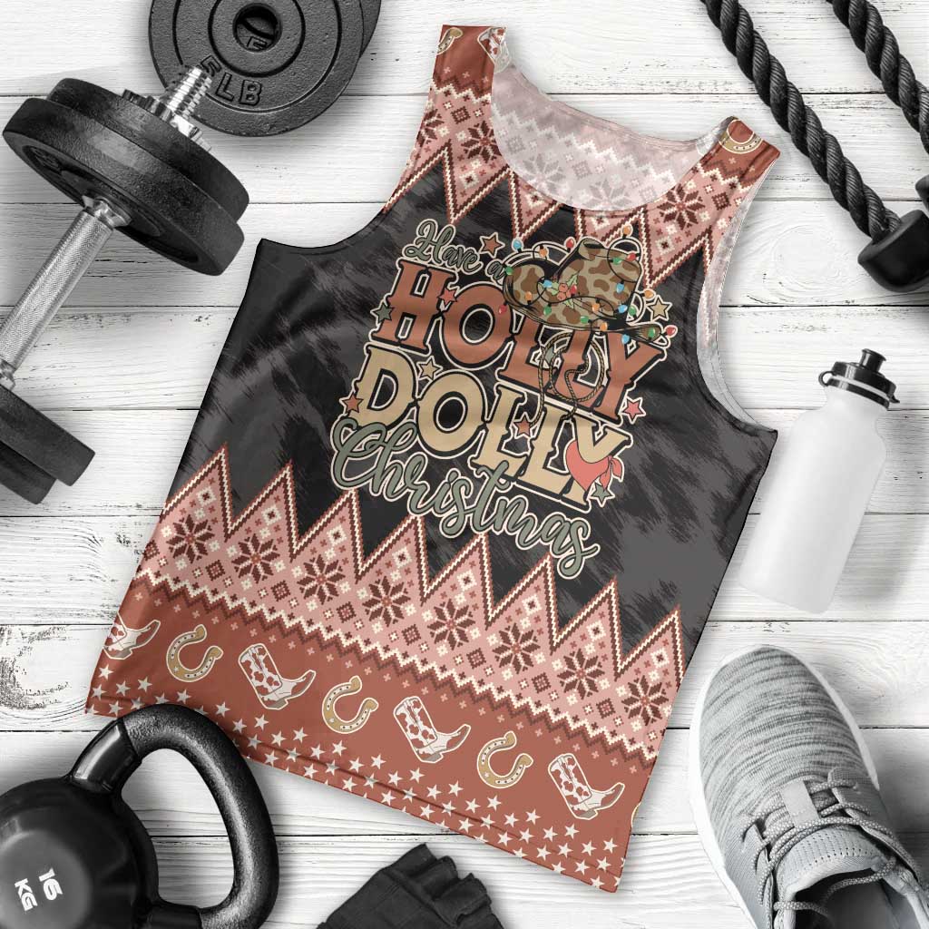 Howdy Christmas Men Tank Top Have a Holly Jolly Christmas - Wonder Print Shop