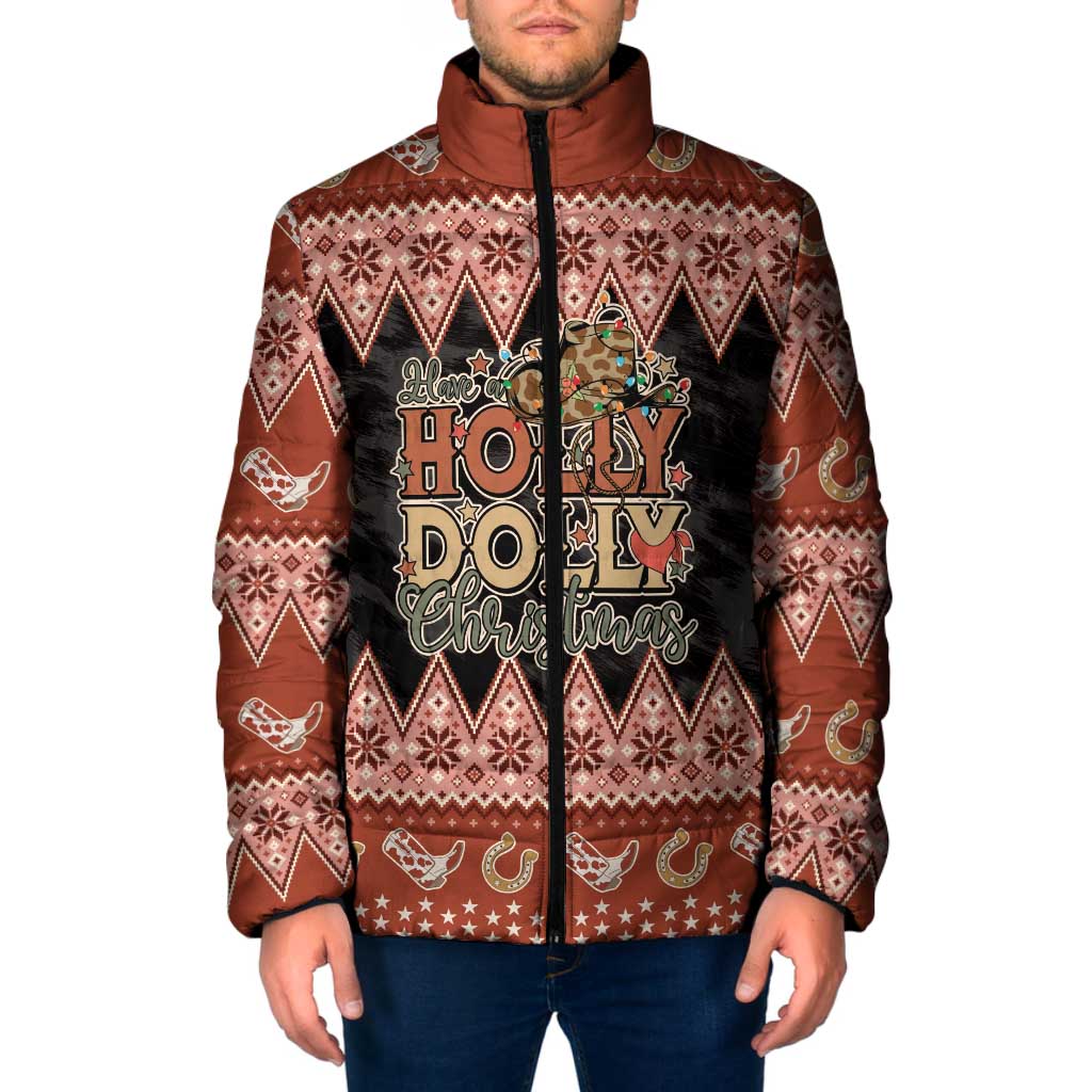 Howdy Christmas Padded Jacket Have a Holly Jolly Christmas - Wonder Print Shop