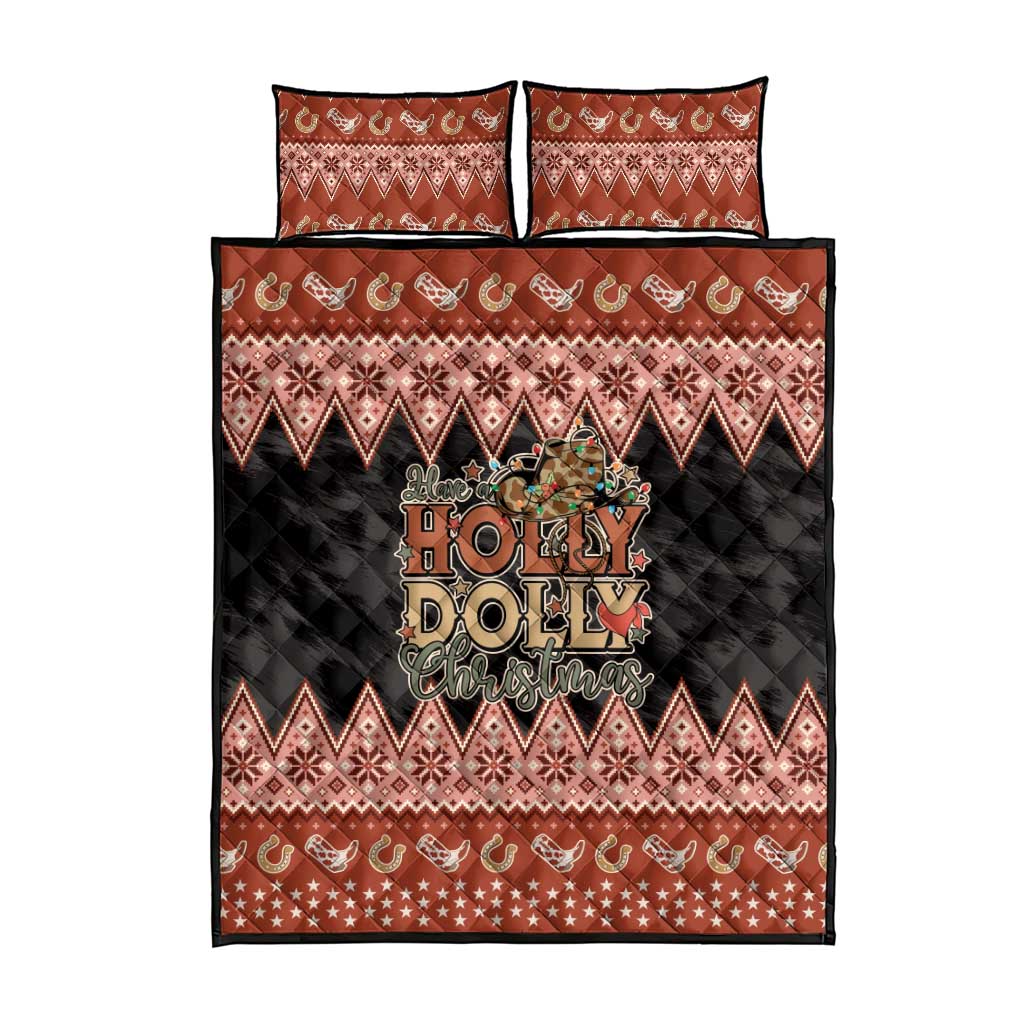 Howdy Christmas Quilt Bed Set Have a Holly Jolly Christmas - Wonder Print Shop