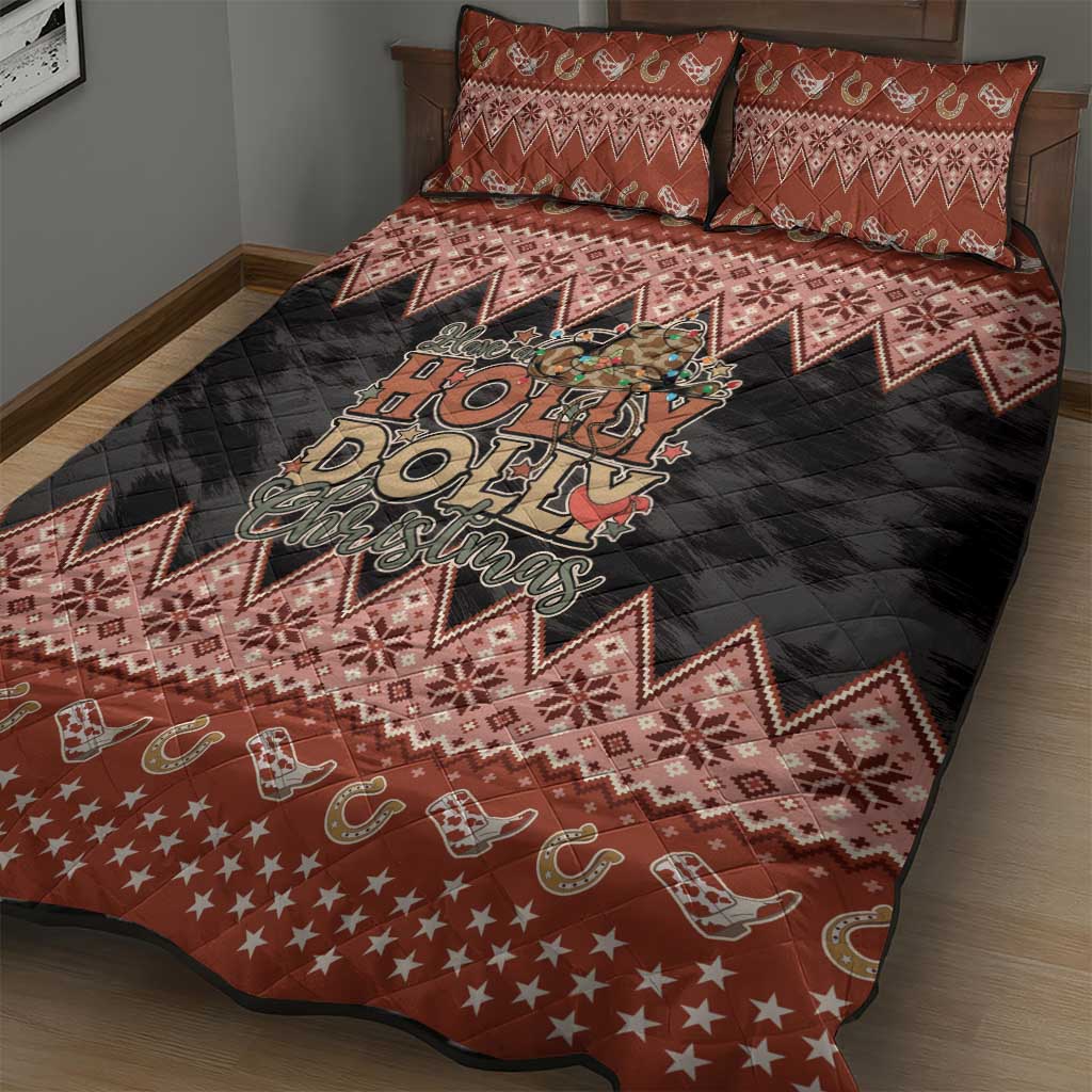Howdy Christmas Quilt Bed Set Have a Holly Jolly Christmas - Wonder Print Shop