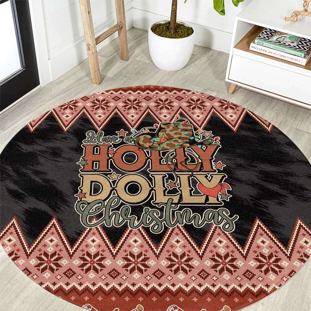 Howdy Christmas Round Carpet Have a Holly Jolly Christmas - Wonder Print Shop