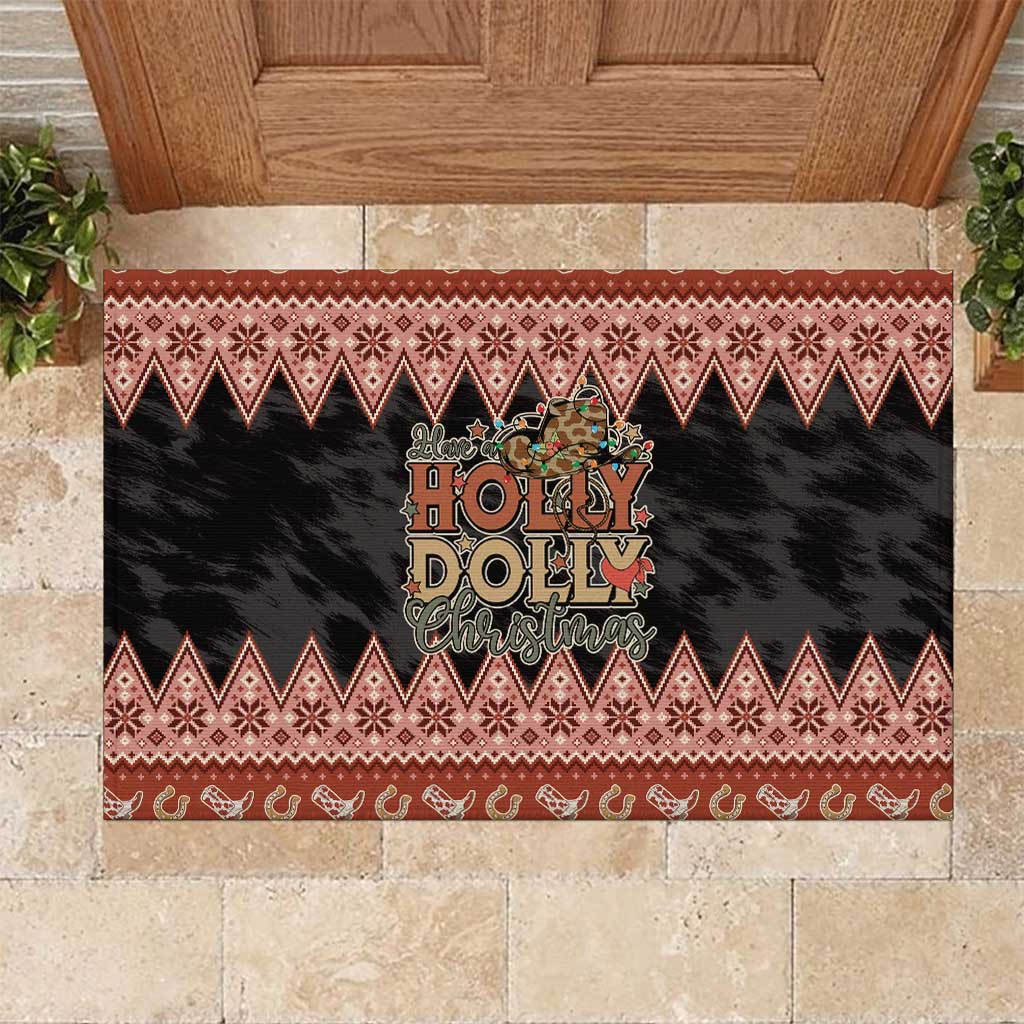 Howdy Christmas Rubber Doormat Have a Holly Jolly Christmas - Wonder Print Shop