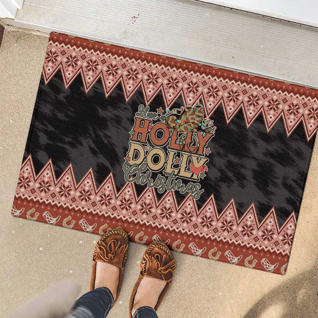Howdy Christmas Rubber Doormat Have a Holly Jolly Christmas - Wonder Print Shop