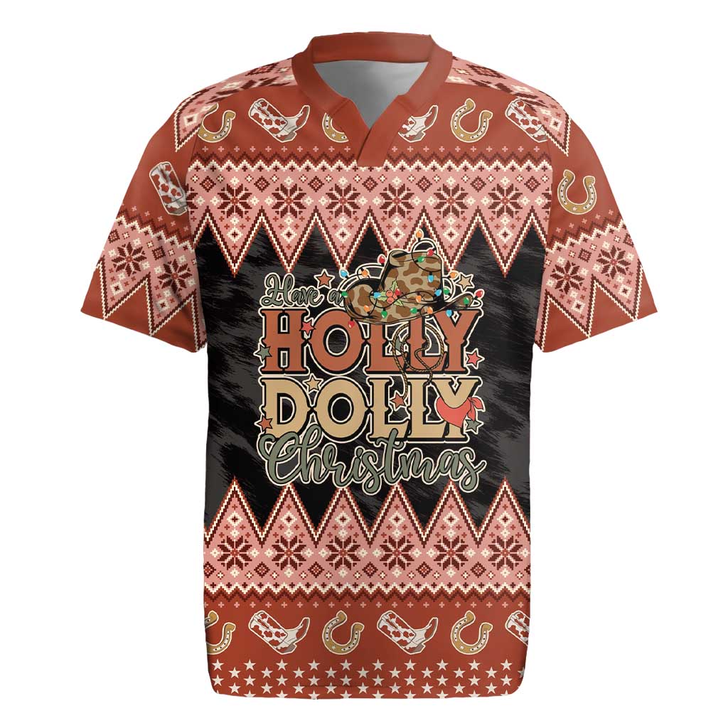 Howdy Christmas Rugby Jersey Have a Holly Jolly Christmas - Wonder Print Shop