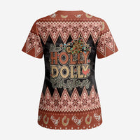 Howdy Christmas Scrub Top Have a Holly Jolly Christmas - Wonder Print Shop