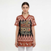 Howdy Christmas Scrub Top Have a Holly Jolly Christmas - Wonder Print Shop