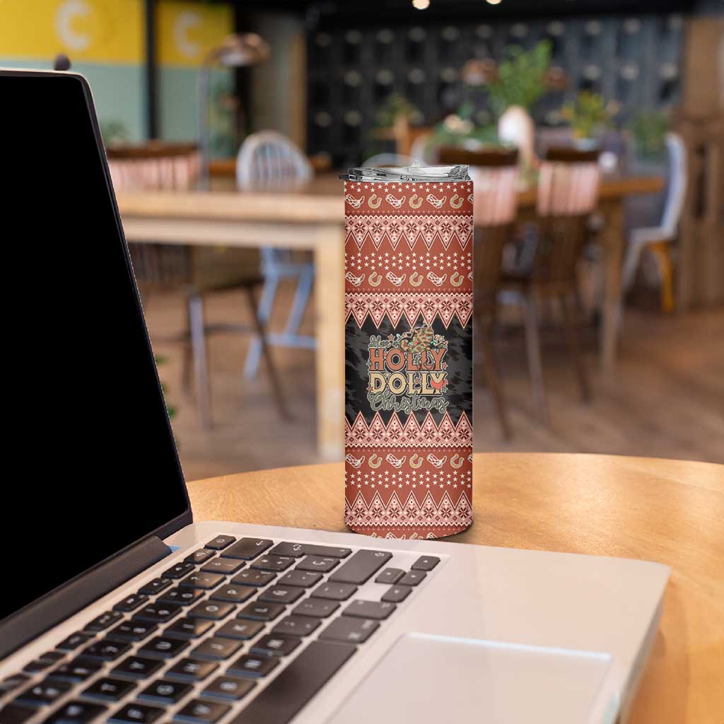 Howdy Christmas Skinny Tumbler Have a Holly Jolly Christmas - Wonder Print Shop