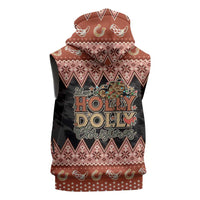 Howdy Christmas Sleeveless Zip Hoodie Have a Holly Jolly Christmas - Wonder Print Shop