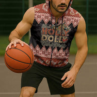 Howdy Christmas Sleeveless Zip Hoodie Have a Holly Jolly Christmas - Wonder Print Shop