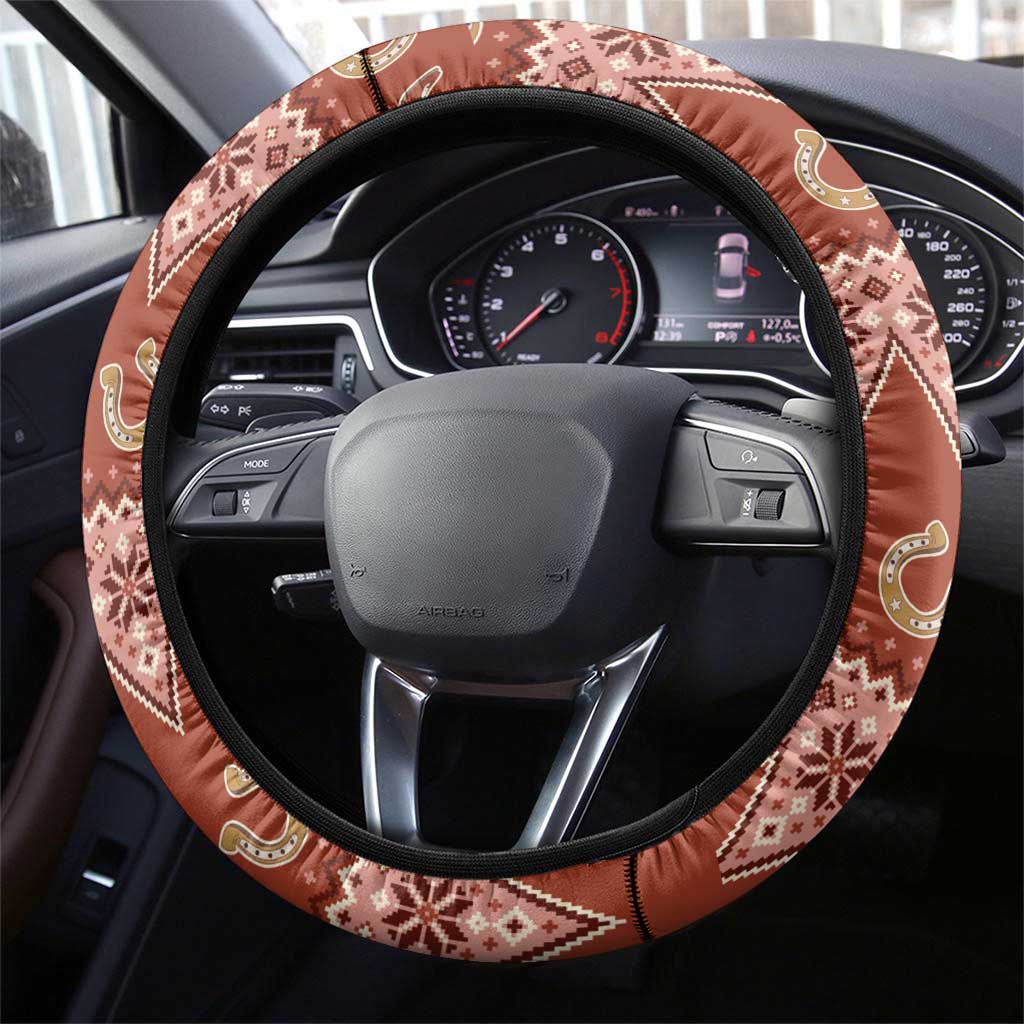 Howdy Christmas Steering Wheel Cover Have a Holly Jolly Christmas - Wonder Print Shop