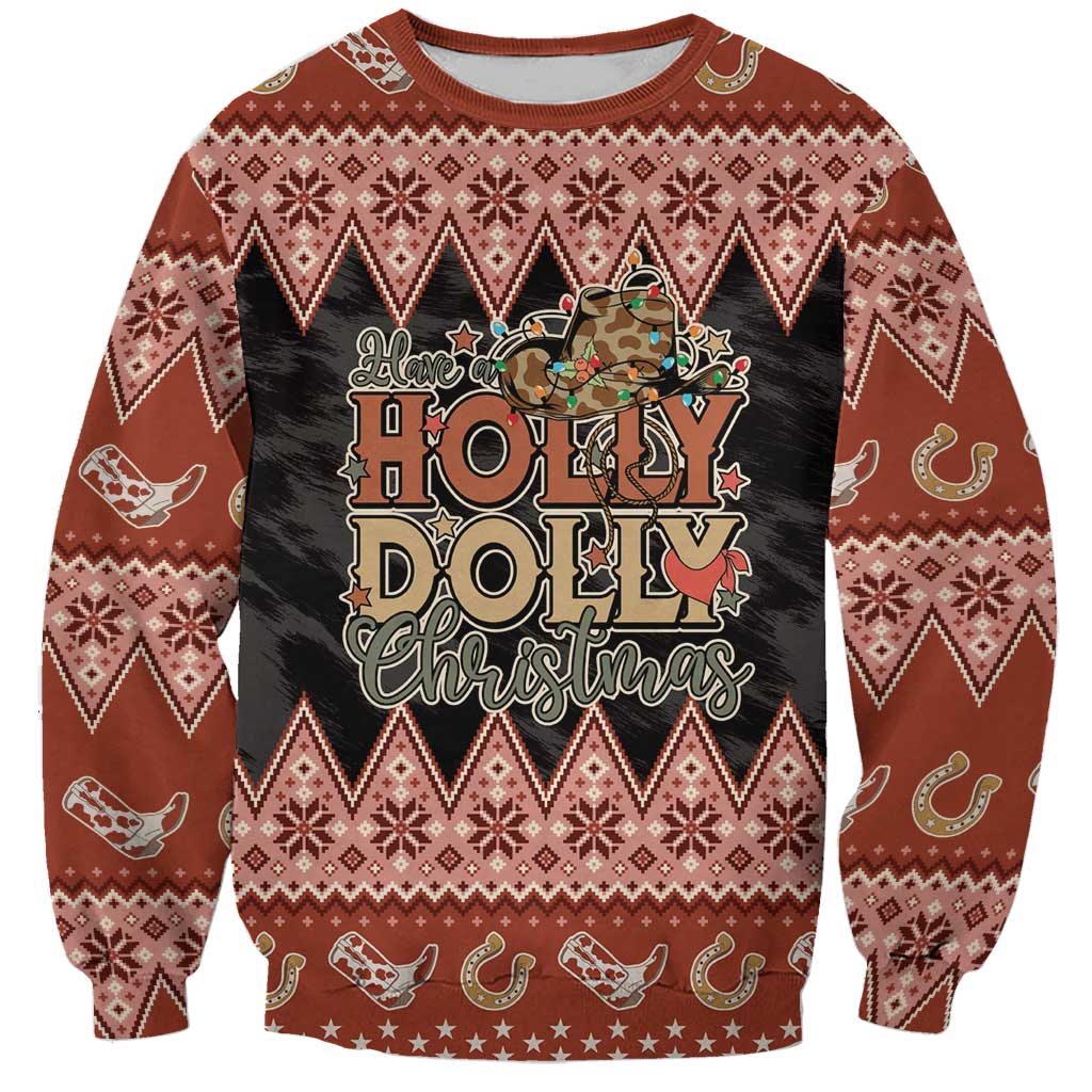 Howdy Christmas Sweatshirt Have a Holly Jolly Christmas - Wonder Print Shop