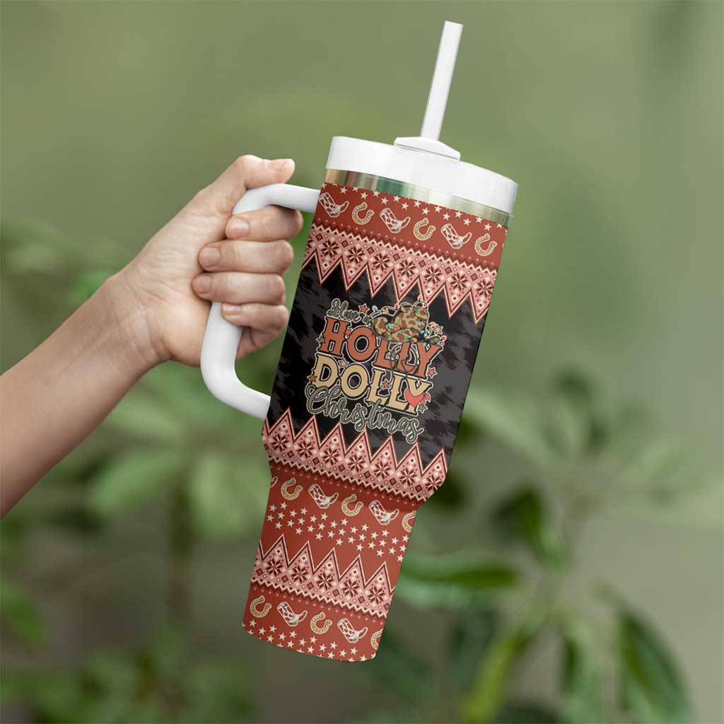Howdy Christmas Tumbler With Handle Have a Holly Jolly Christmas - Wonder Print Shop
