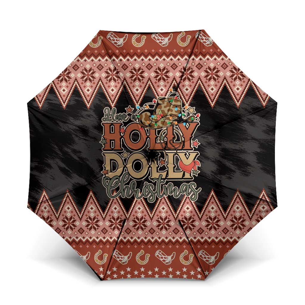 Howdy Christmas Umbrella Have a Holly Jolly Christmas - Wonder Print Shop