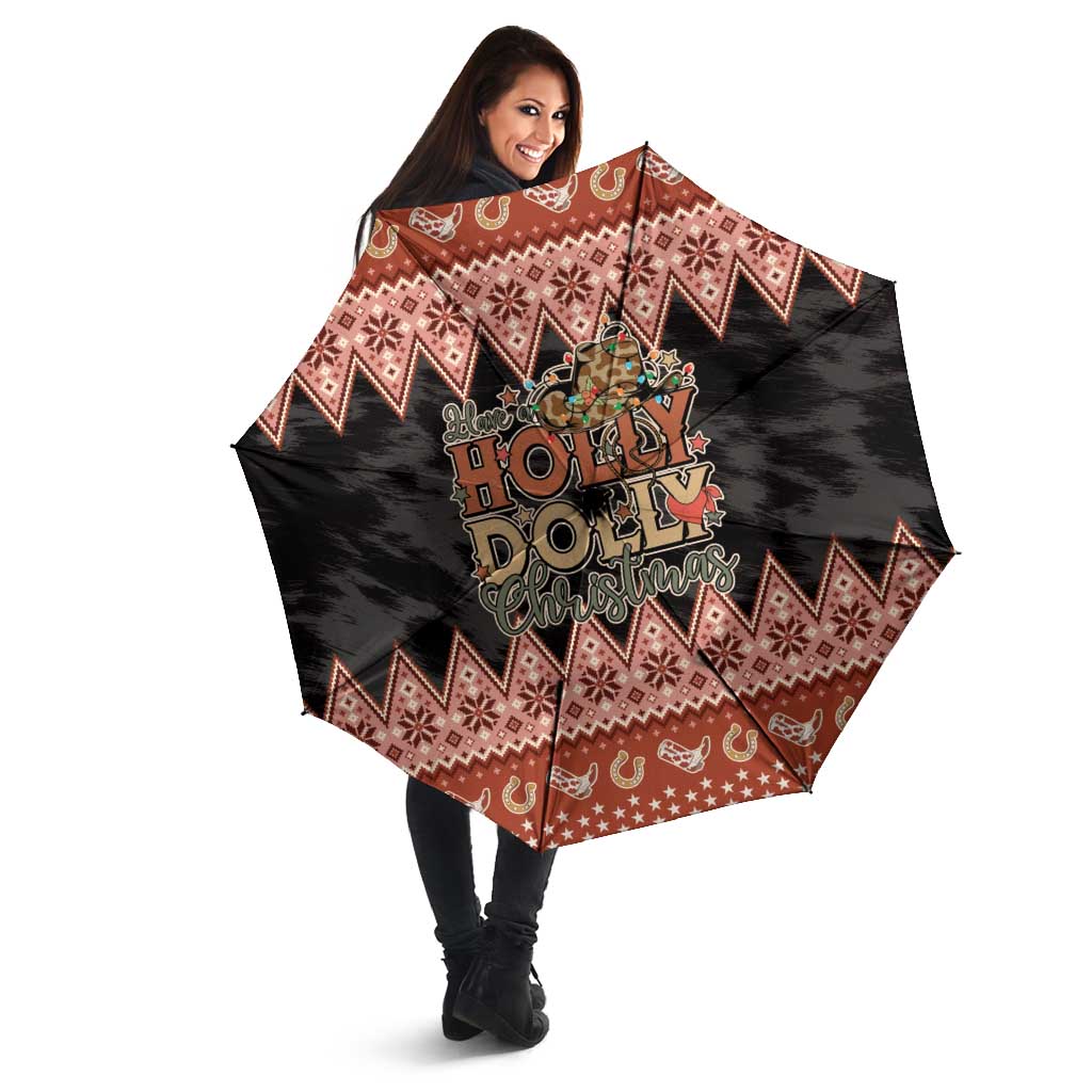 Howdy Christmas Umbrella Have a Holly Jolly Christmas - Wonder Print Shop