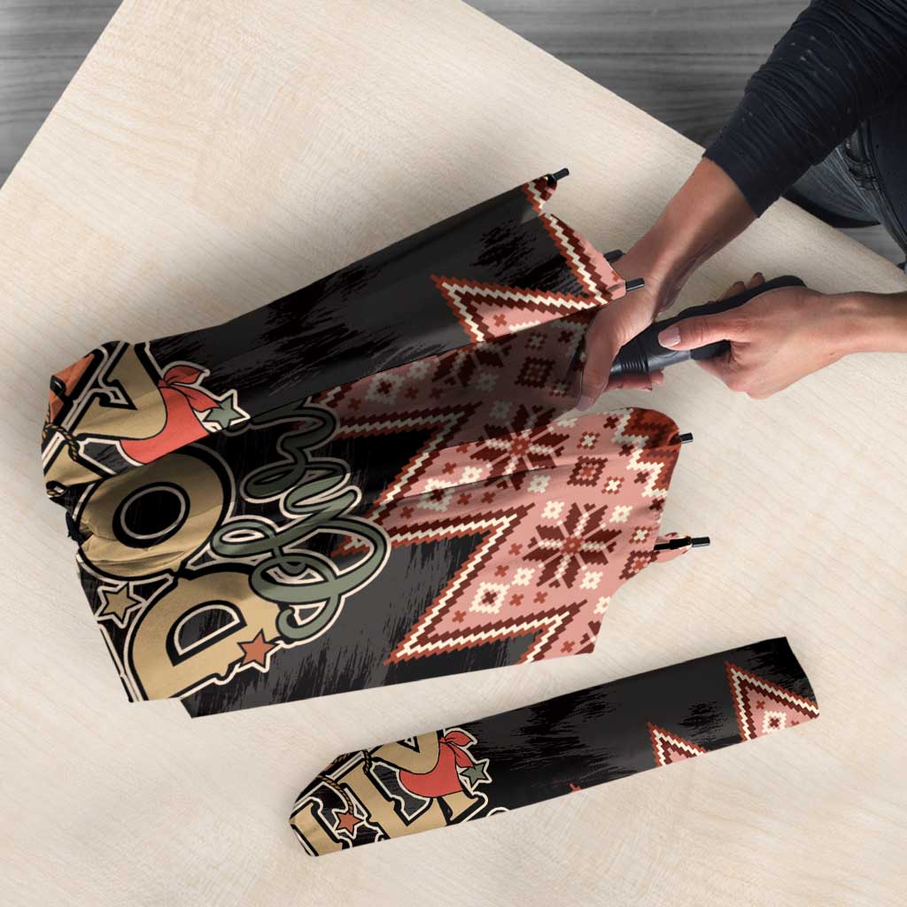 Howdy Christmas Umbrella Have a Holly Jolly Christmas - Wonder Print Shop