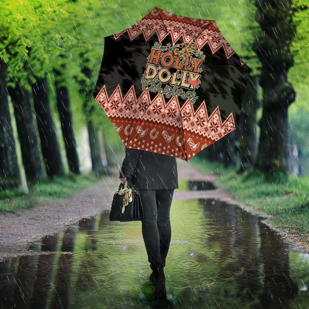 Howdy Christmas Umbrella Have a Holly Jolly Christmas - Wonder Print Shop