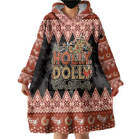 Howdy Christmas Wearable Blanket Hoodie Have a Holly Jolly Christmas - Wonder Print Shop