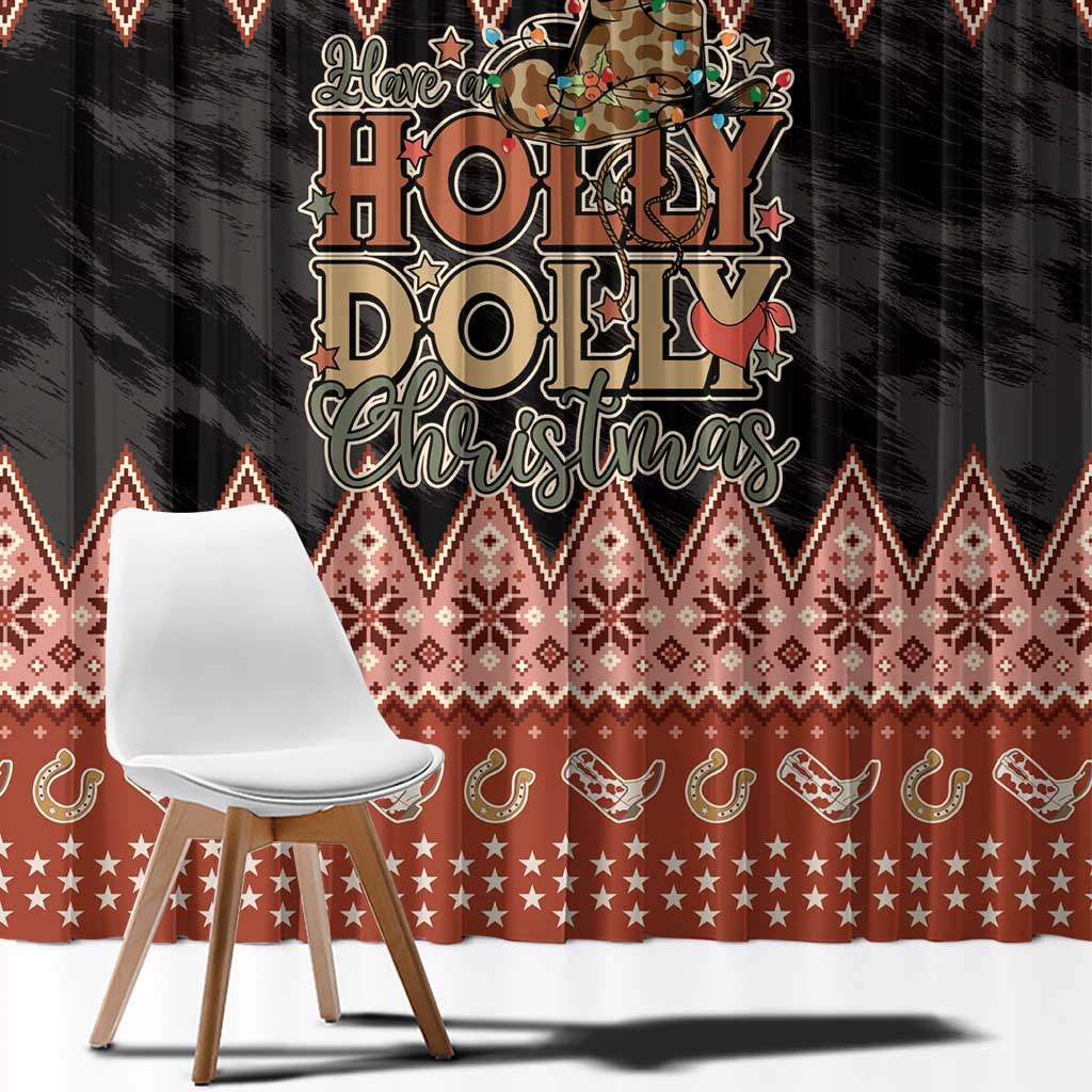 Howdy Christmas Window Curtain Have a Holly Jolly Christmas - Wonder Print Shop