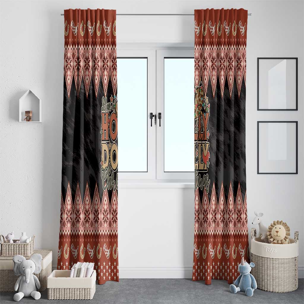 Howdy Christmas Window Curtain Have a Holly Jolly Christmas - Wonder Print Shop