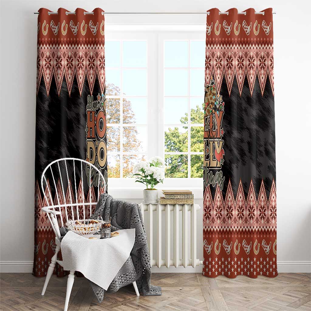 Howdy Christmas Window Curtain Have a Holly Jolly Christmas - Wonder Print Shop