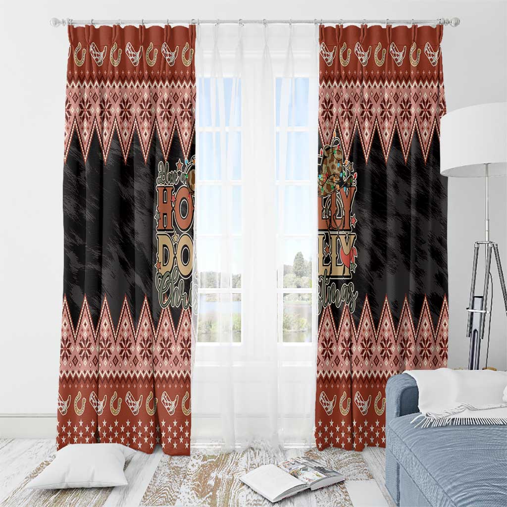 Howdy Christmas Window Curtain Have a Holly Jolly Christmas - Wonder Print Shop