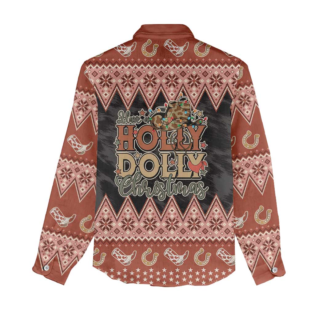 Howdy Christmas Women Casual Shirt Have a Holly Jolly Christmas - Wonder Print Shop