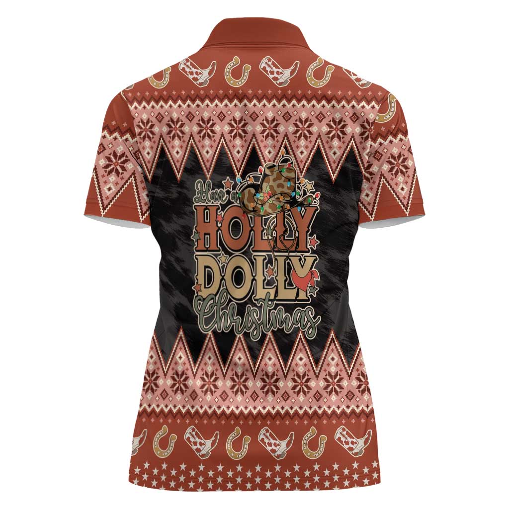 Howdy Christmas Women Polo Shirt Have a Holly Jolly Christmas - Wonder Print Shop