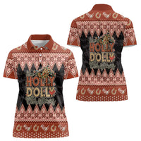 Howdy Christmas Women Polo Shirt Have a Holly Jolly Christmas - Wonder Print Shop