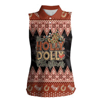 Howdy Christmas Women Sleeveless Polo Shirt Have a Holly Jolly Christmas - Wonder Print Shop