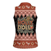 Howdy Christmas Women Sleeveless Polo Shirt Have a Holly Jolly Christmas - Wonder Print Shop