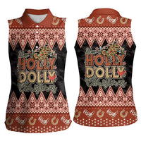 Howdy Christmas Women Sleeveless Polo Shirt Have a Holly Jolly Christmas - Wonder Print Shop