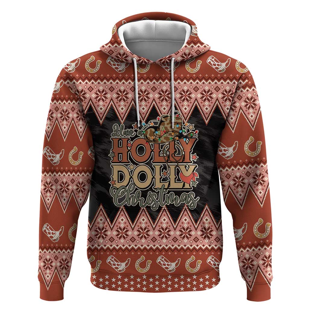 Howdy Christmas Zip Hoodie Have a Holly Jolly Christmas - Wonder Print Shop