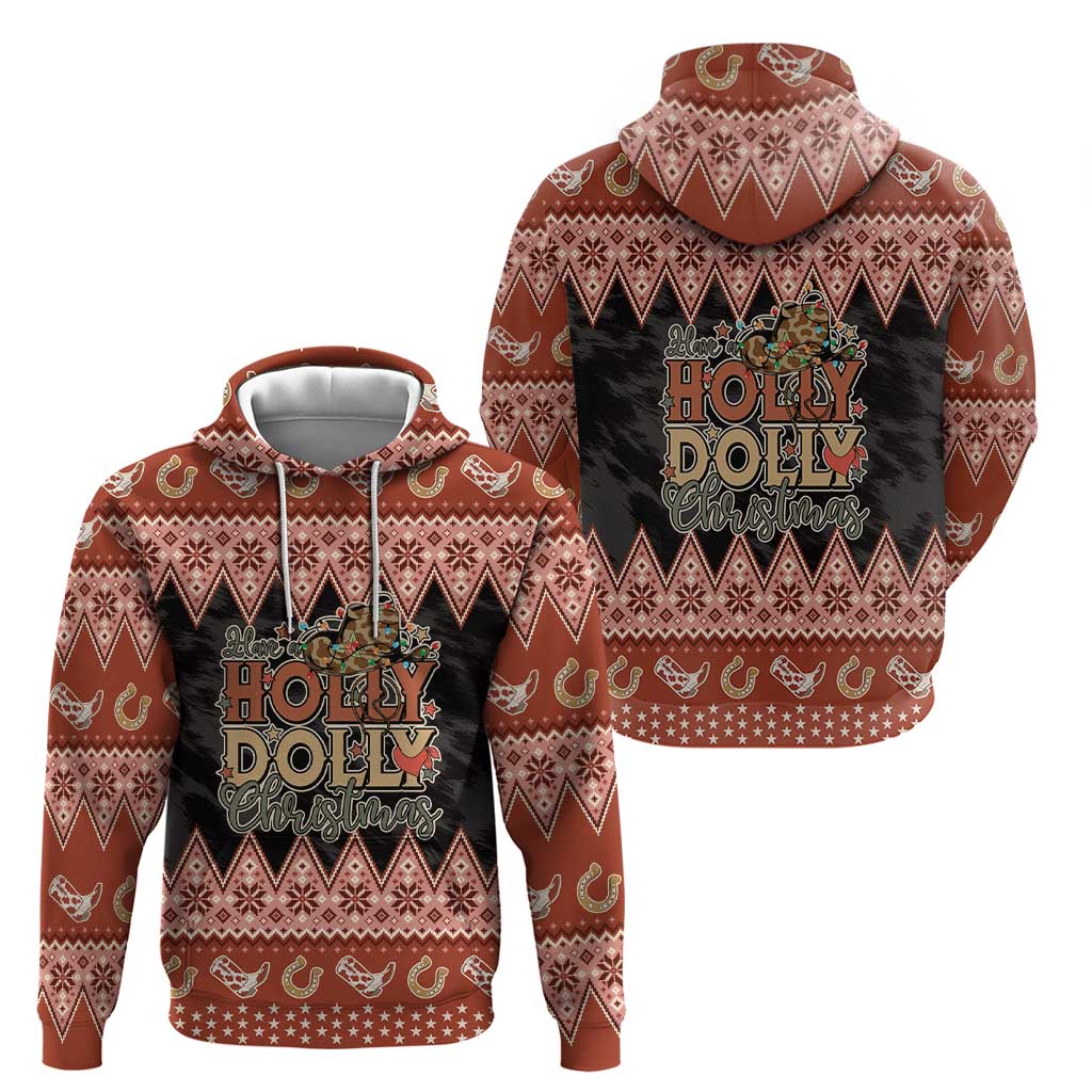 Howdy Christmas Zip Hoodie Have a Holly Jolly Christmas - Wonder Print Shop