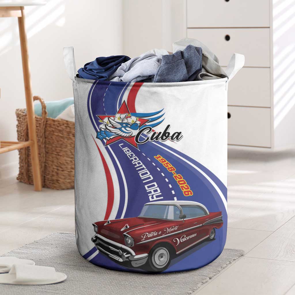 Cuba Liberation Day 1958-2026 Laundry Basket Cuba Libre Car - Wonder Print Shop