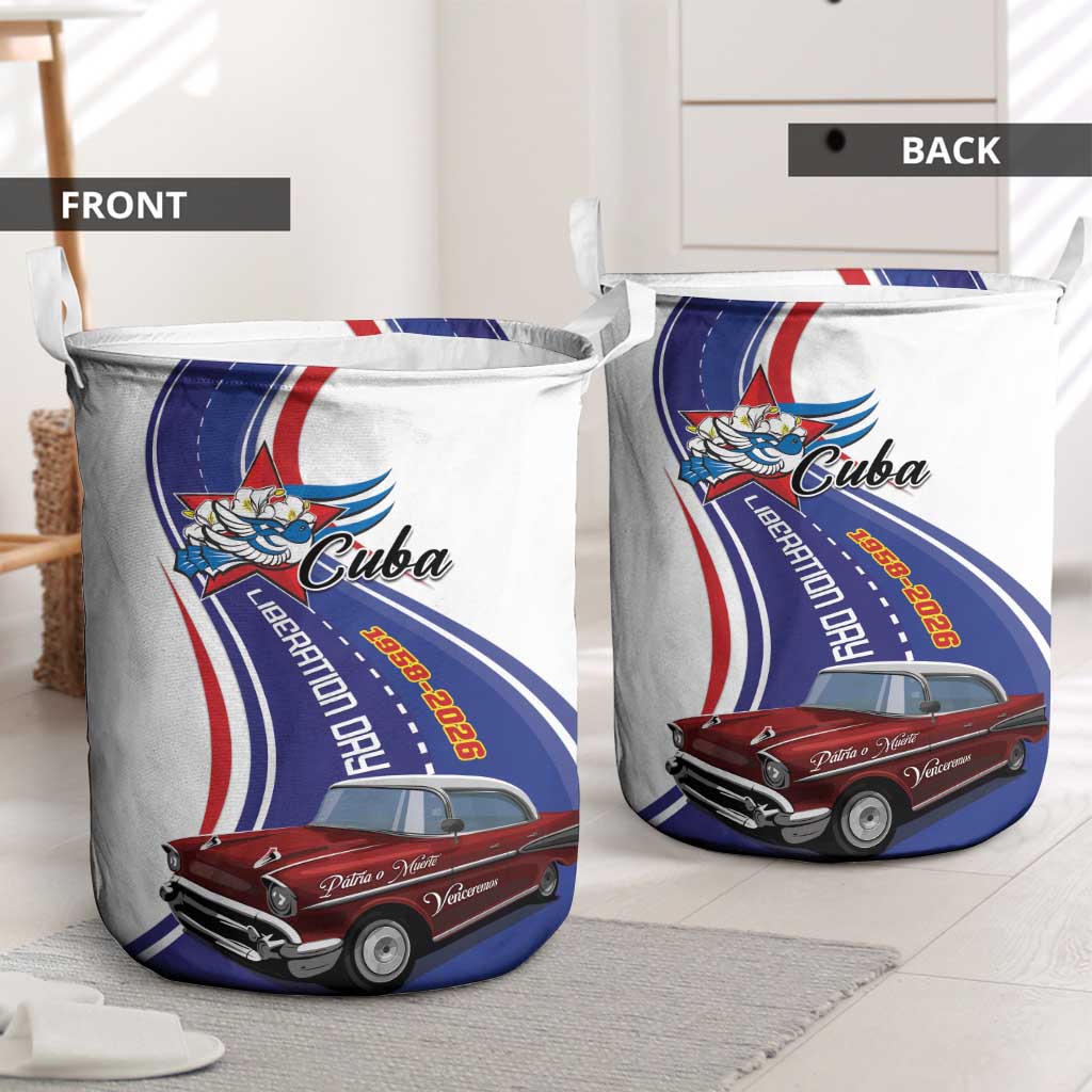 Cuba Liberation Day 1958-2026 Laundry Basket Cuba Libre Car - Wonder Print Shop