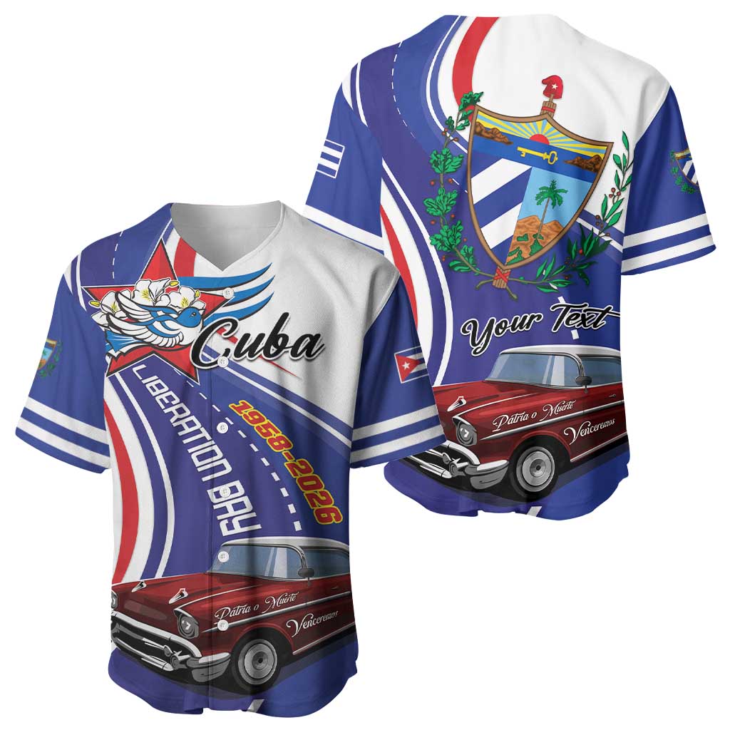 Personalized Cuba Liberation Day 1958-2026 Baseball Jersey Cuba Libre Car - Wonder Print Shop