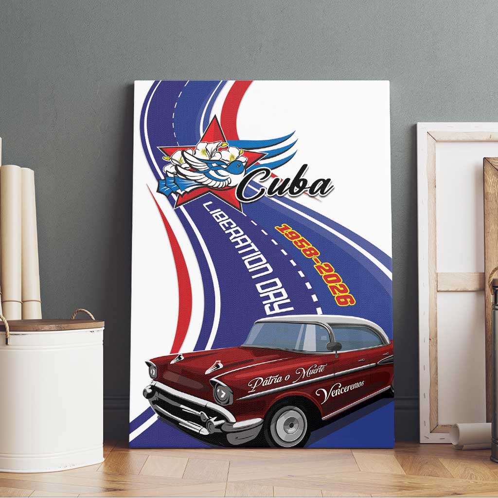 Cuba Liberation Day 1958-2026 Canvas Wall Art Cuba Libre Car - Wonder Print Shop