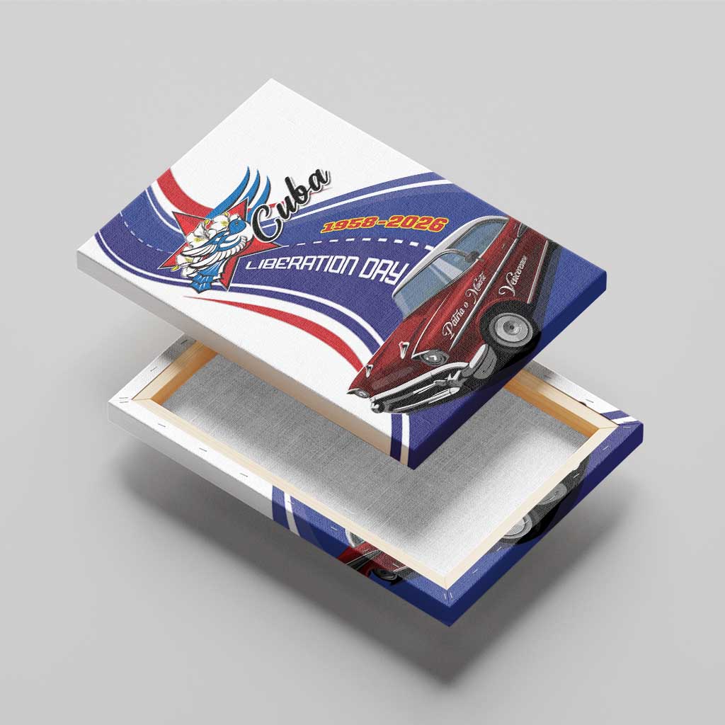 Cuba Liberation Day 1958-2026 Canvas Wall Art Cuba Libre Car - Wonder Print Shop