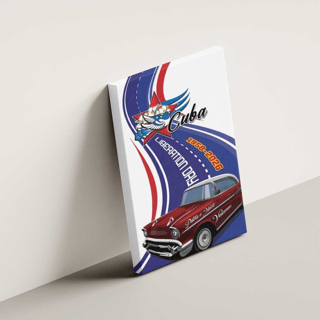 Cuba Liberation Day 1958-2026 Canvas Wall Art Cuba Libre Car - Wonder Print Shop