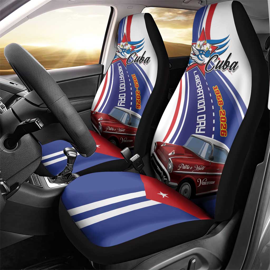 Cuba Liberation Day 1958-2026 Car Seat Cover Cuba Libre Car - Wonder Print Shop