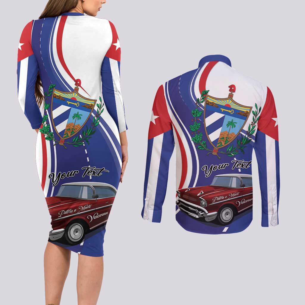 Personalized Cuba Liberation Day 1958-2026 Couples Matching Long Sleeve Bodycon Dress and Long Sleeve Button Shirt Cuba Libre Car - Wonder Print Shop