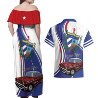 Personalized Cuba Liberation Day 1958-2026 Couples Matching Off Shoulder Maxi Dress and Hawaiian Shirt Cuba Libre Car - Wonder Print Shop