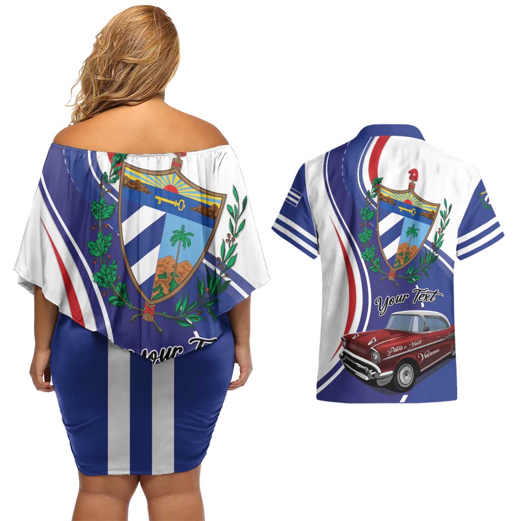 Personalized Cuba Liberation Day 1958-2026 Couples Matching Off Shoulder Short Dress and Hawaiian Shirt Cuba Libre Car - Wonder Print Shop