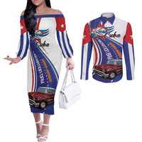Personalized Cuba Liberation Day 1958-2026 Couples Matching Off The Shoulder Long Sleeve Dress and Long Sleeve Button Shirt Cuba Libre Car - Wonder Print Shop