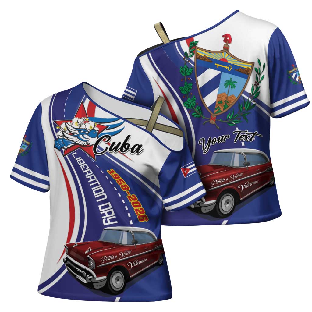 Personalized Cuba Liberation Day 1958-2026 Cross Shoulder Shirt Cuba Libre Car - Wonder Print Shop
