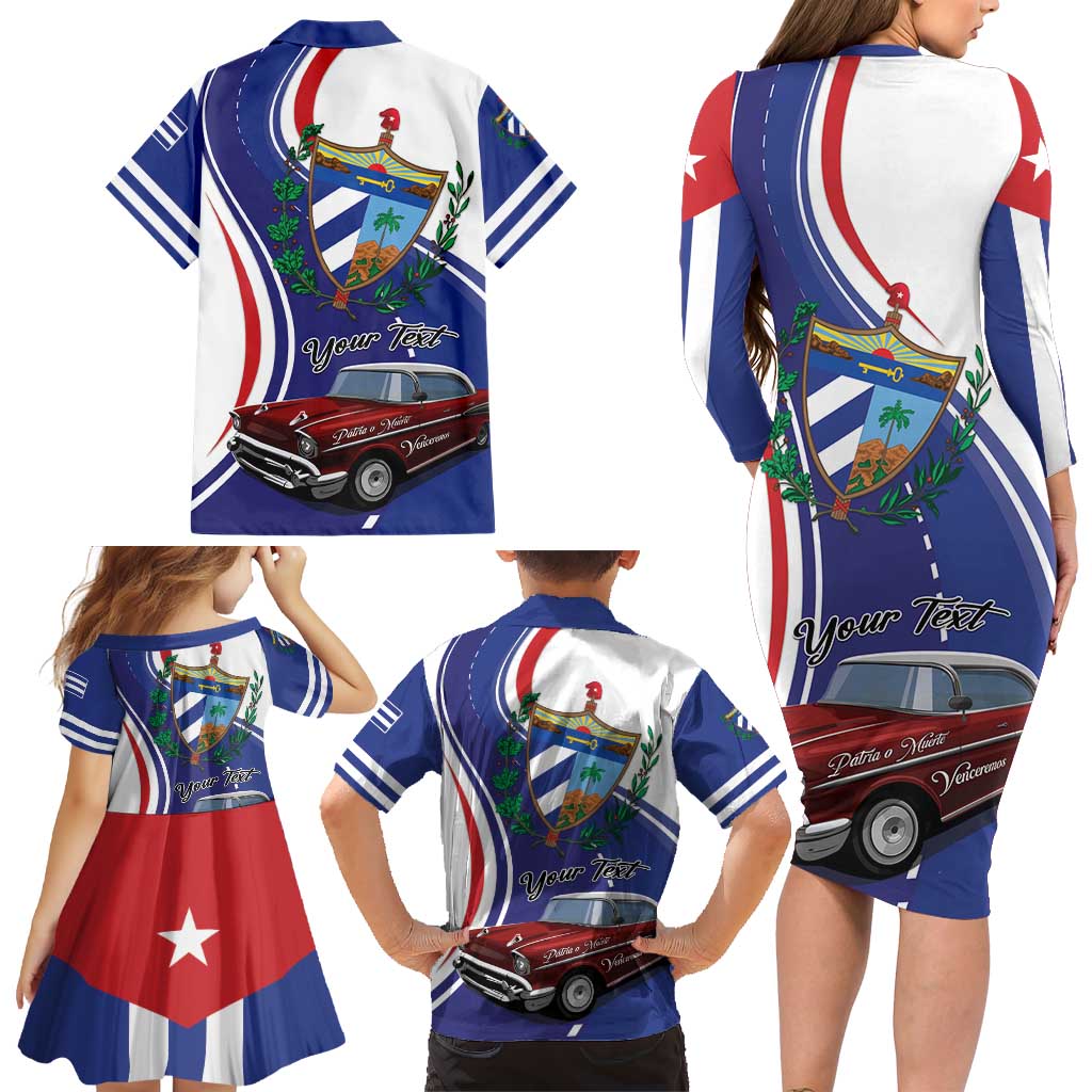 Personalized Cuba Liberation Day 1958-2026 Family Matching Long Sleeve Bodycon Dress and Hawaiian Shirt Cuba Libre Car - Wonder Print Shop