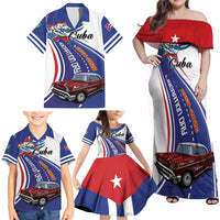 Personalized Cuba Liberation Day 1958-2026 Family Matching Off Shoulder Maxi Dress and Hawaiian Shirt Cuba Libre Car - Wonder Print Shop